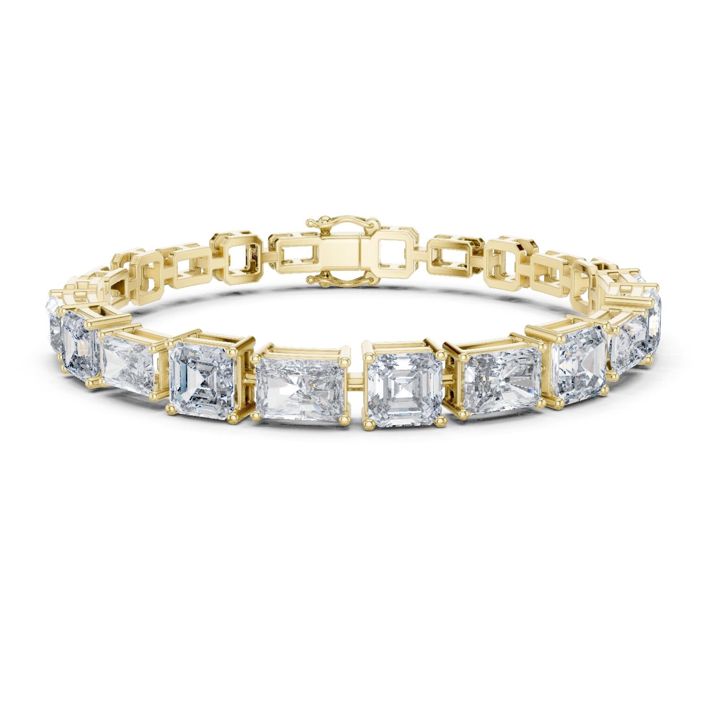 Emerald Tennis Lab Grown Diamond Bracelet