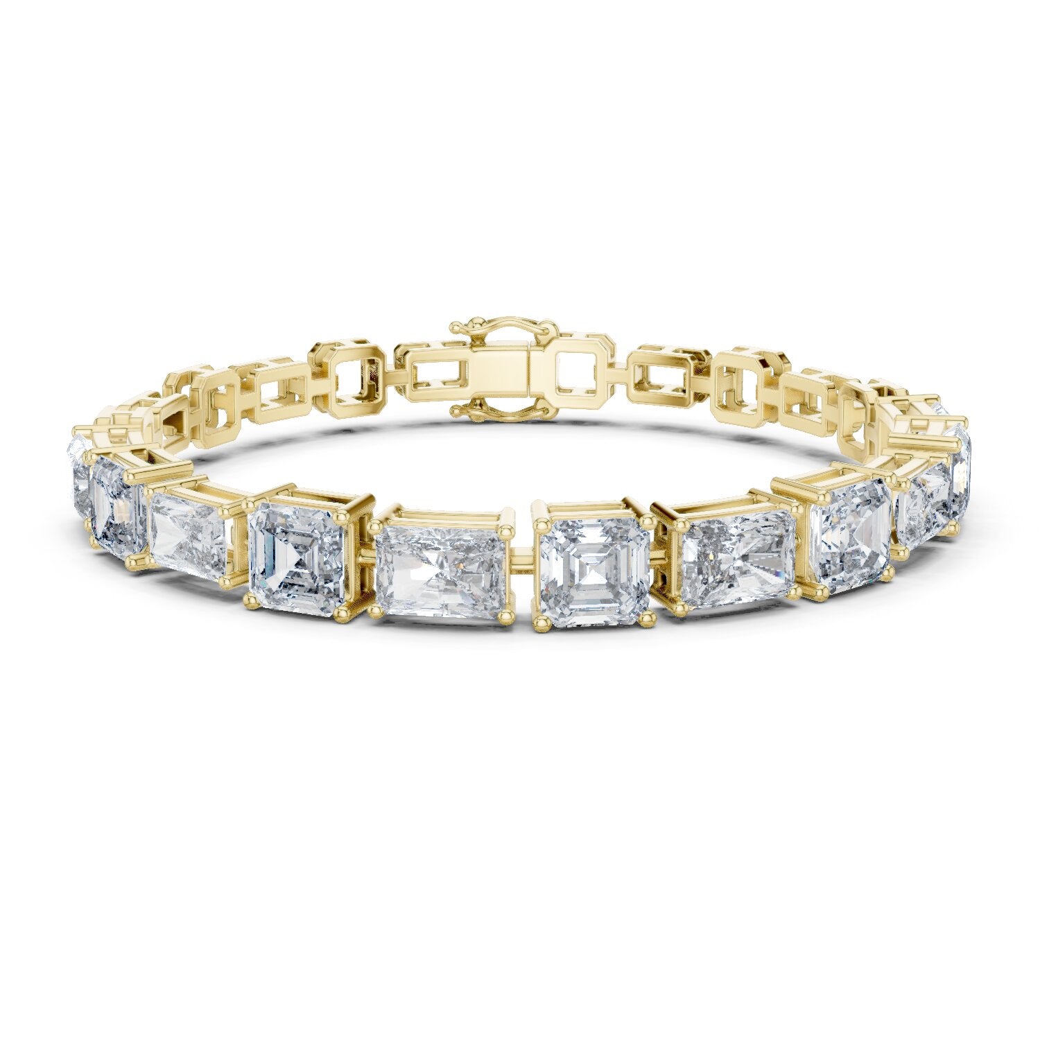 Emerald Tennis Lab Grown Diamond Bracelet