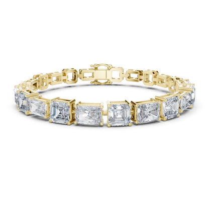 Emerald Tennis Lab Grown Diamond Bracelet