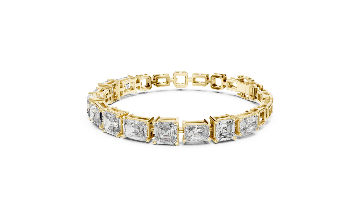Emerald Tennis Lab Grown Diamond Bracelet