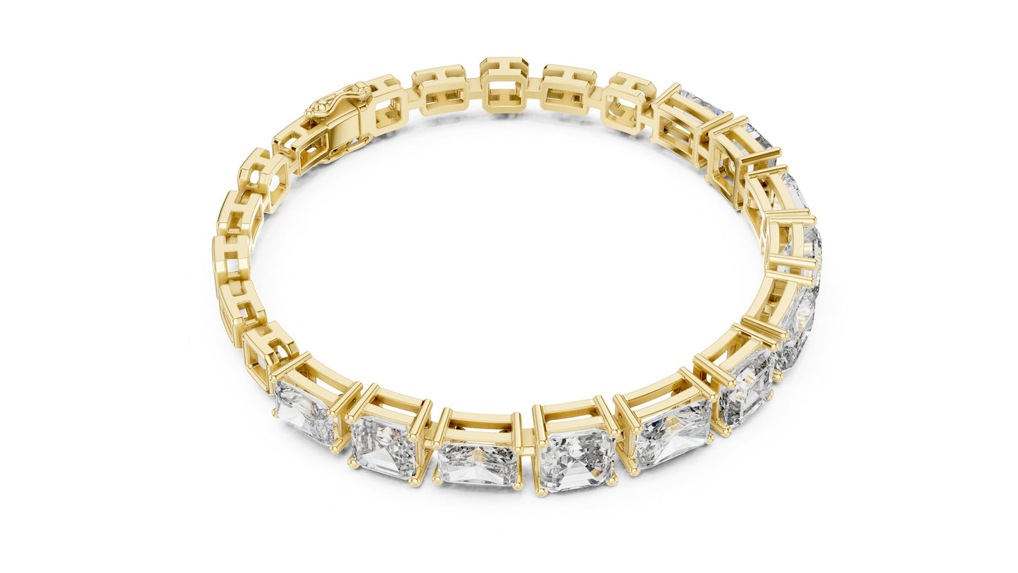 Emerald Tennis Lab Grown Diamond Bracelet