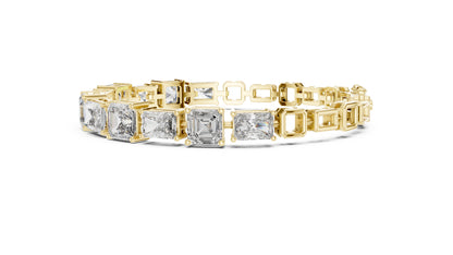 Emerald Tennis Lab Grown Diamond Bracelet
