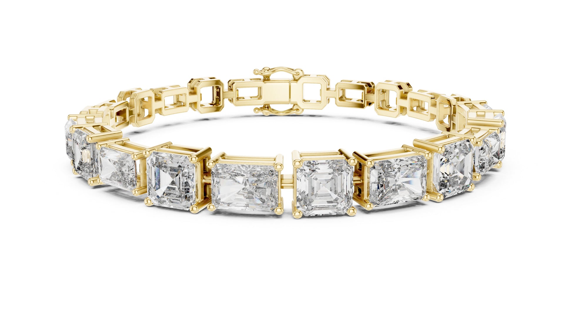 Emerald Tennis Lab Grown Diamond Bracelet