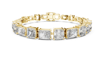 Emerald Tennis Lab Grown Diamond Bracelet