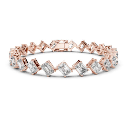 Emerald Tennis Lab Grown Diamond Bracelet