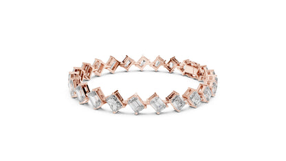Emerald Tennis Lab Grown Diamond Bracelet