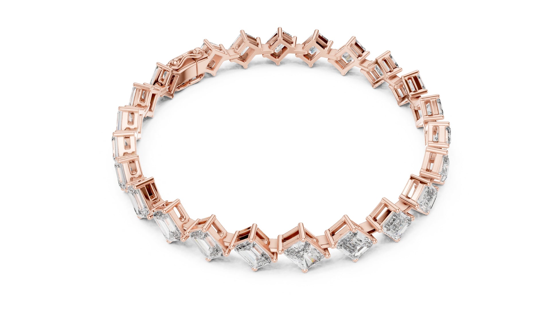 Emerald Tennis Lab Grown Diamond Bracelet