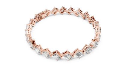 Emerald Tennis Lab Grown Diamond Bracelet