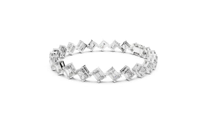 Emerald Tennis Lab Grown Diamond Bracelet