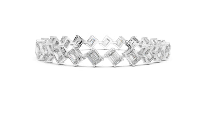 Emerald Tennis Lab Grown Diamond Bracelet