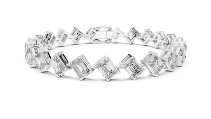 Emerald Tennis Lab Grown Diamond Bracelet