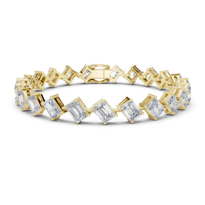 Emerald Tennis Lab Grown Diamond Bracelet