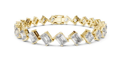 Emerald Tennis Lab Grown Diamond Bracelet