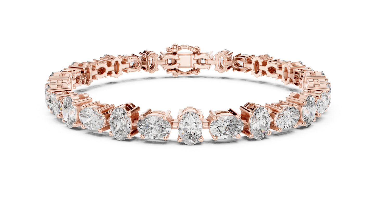 Oval Tennis Lab Grown Diamond Bracelet