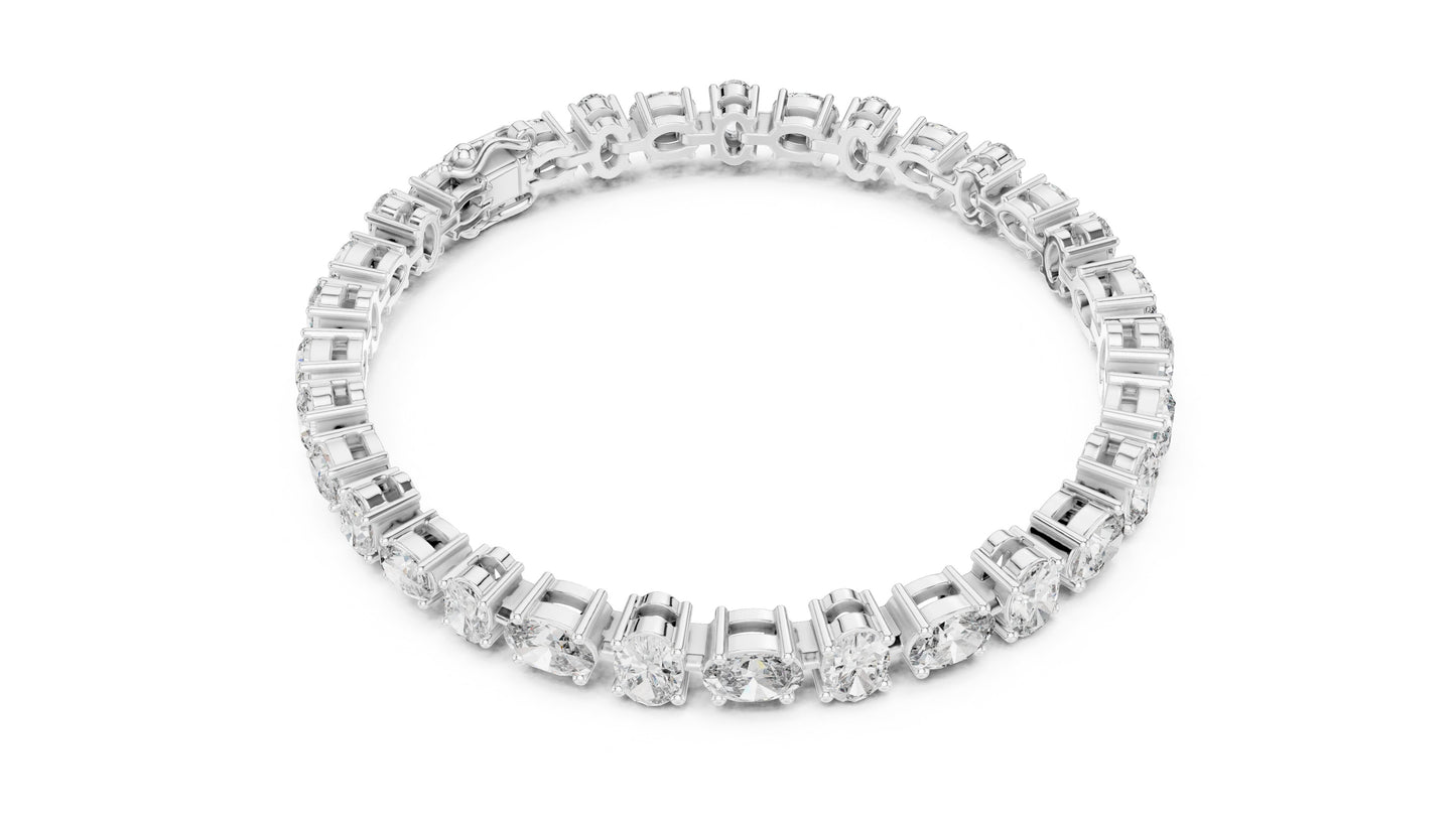 Oval Tennis Lab Grown Diamond Bracelet