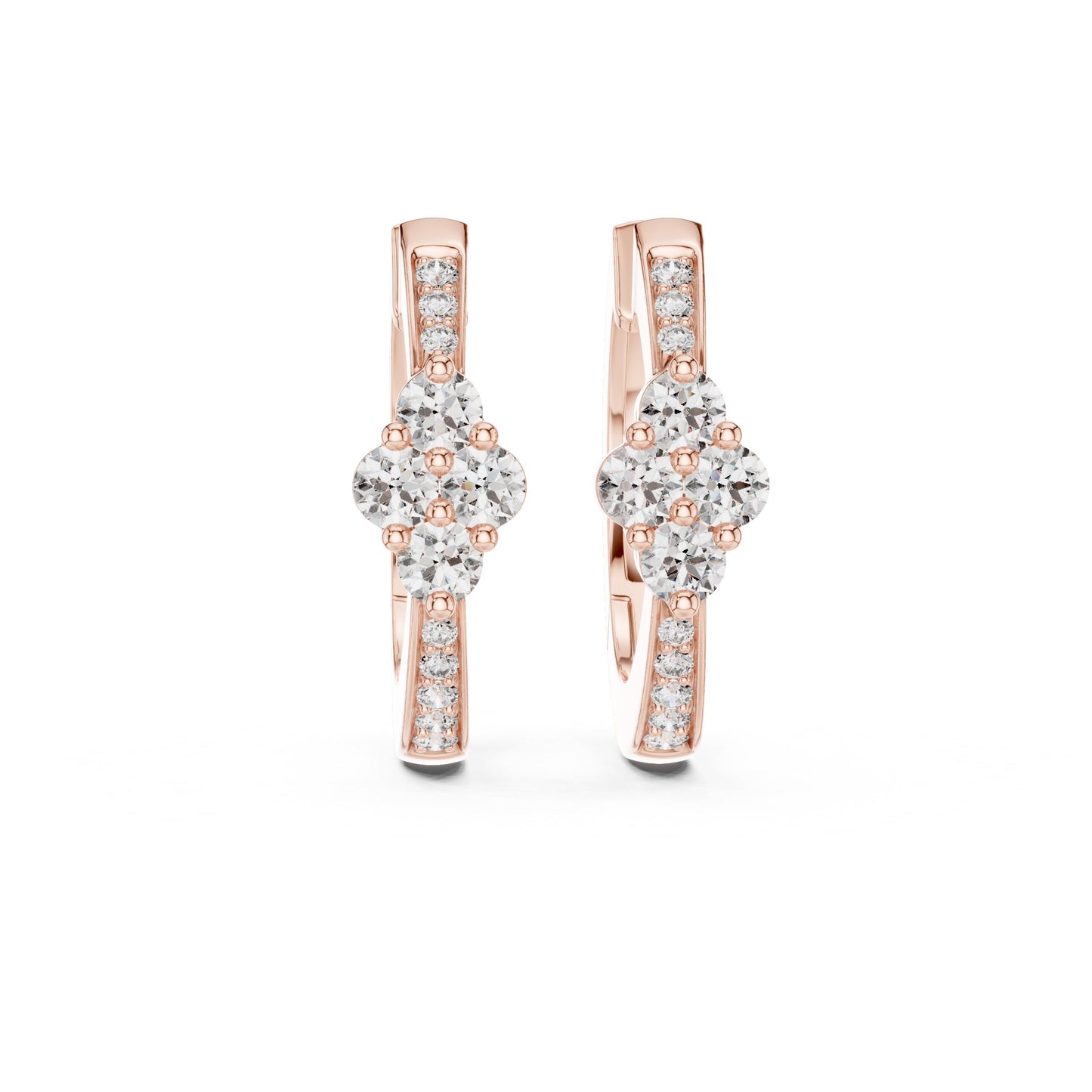 Round Huggie Lab Grown Diamond Earrings