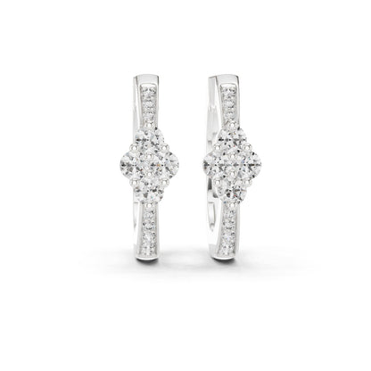 Round Huggie Lab Grown Diamond Earrings