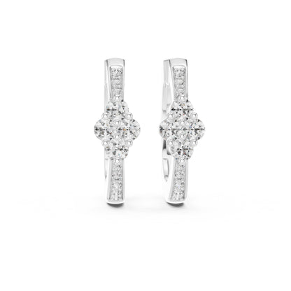Round Huggie Lab Grown Diamond Earrings