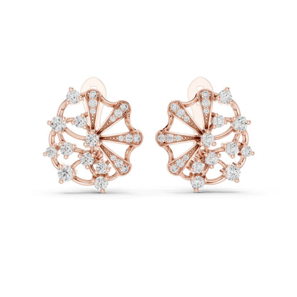 Round Cluster Lab Grown Diamond Earrings