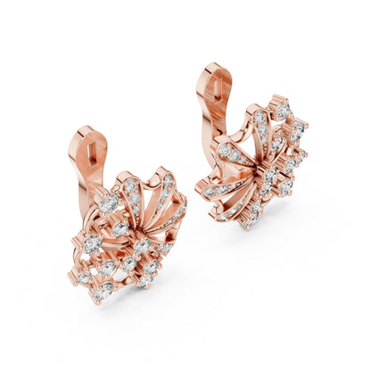 Round Cluster Lab Grown Diamond Earrings
