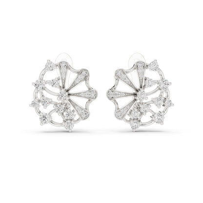 Round Cluster Lab Grown Diamond Earrings