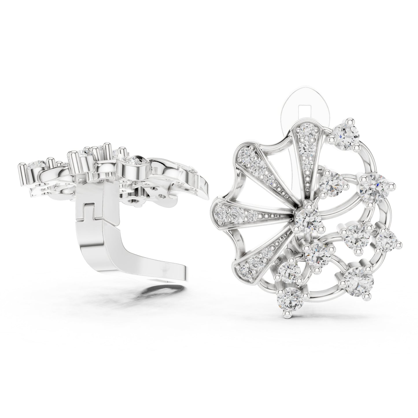 Round Cluster Lab Grown Diamond Earrings