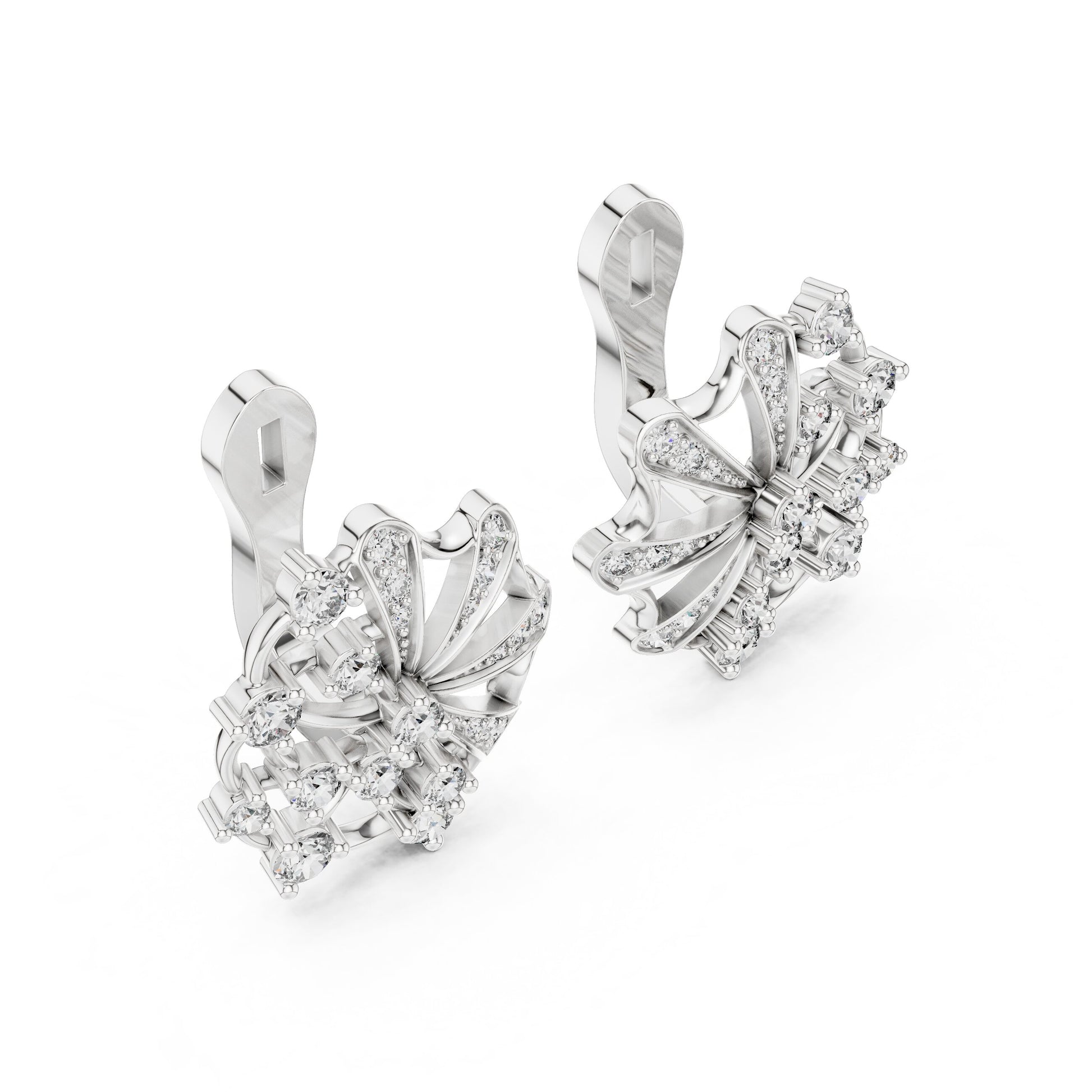Round Cluster Lab Grown Diamond Earrings