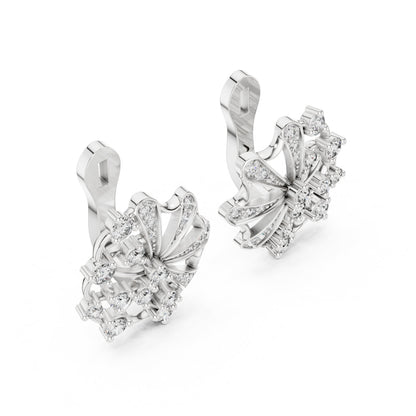 Round Cluster Lab Grown Diamond Earrings