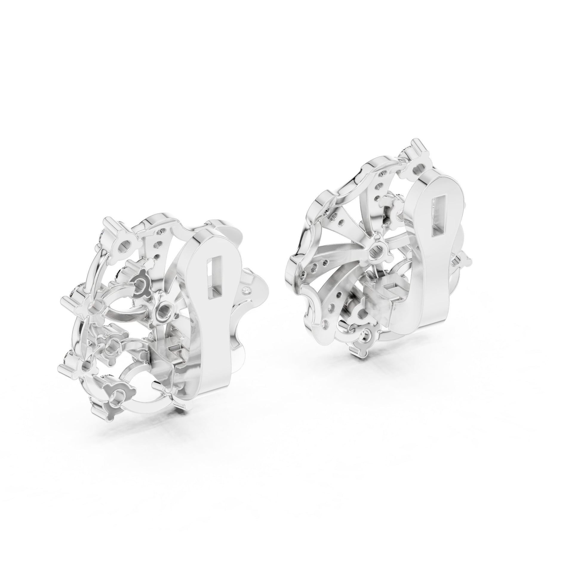 Round Cluster Lab Grown Diamond Earrings