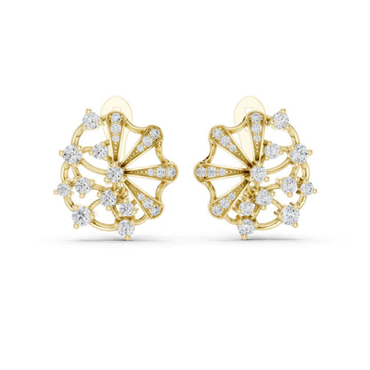 Round Cluster Lab Grown Diamond Earrings
