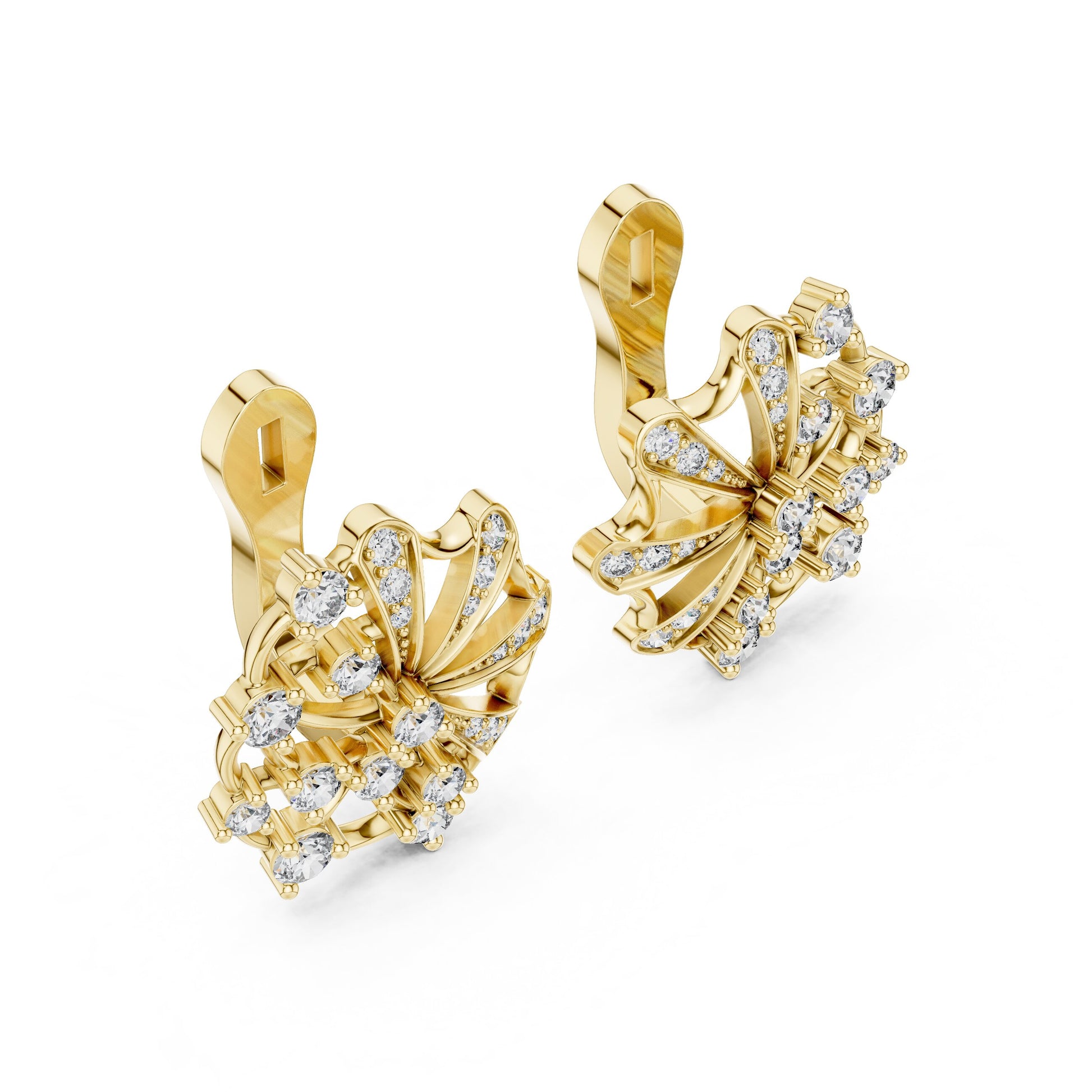 Round Cluster Lab Grown Diamond Earrings