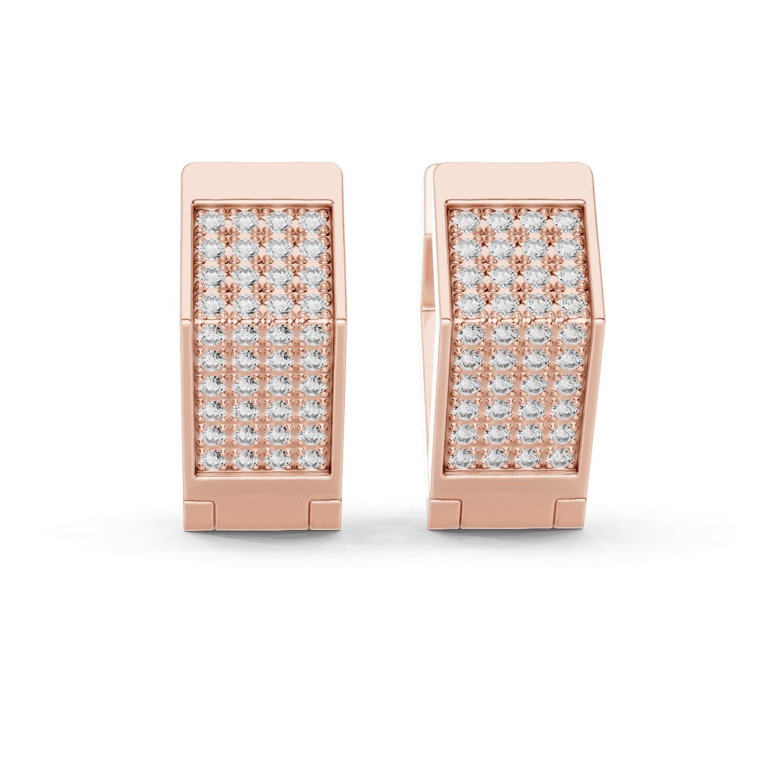 Round Huggie Lab Grown Diamond Earrings