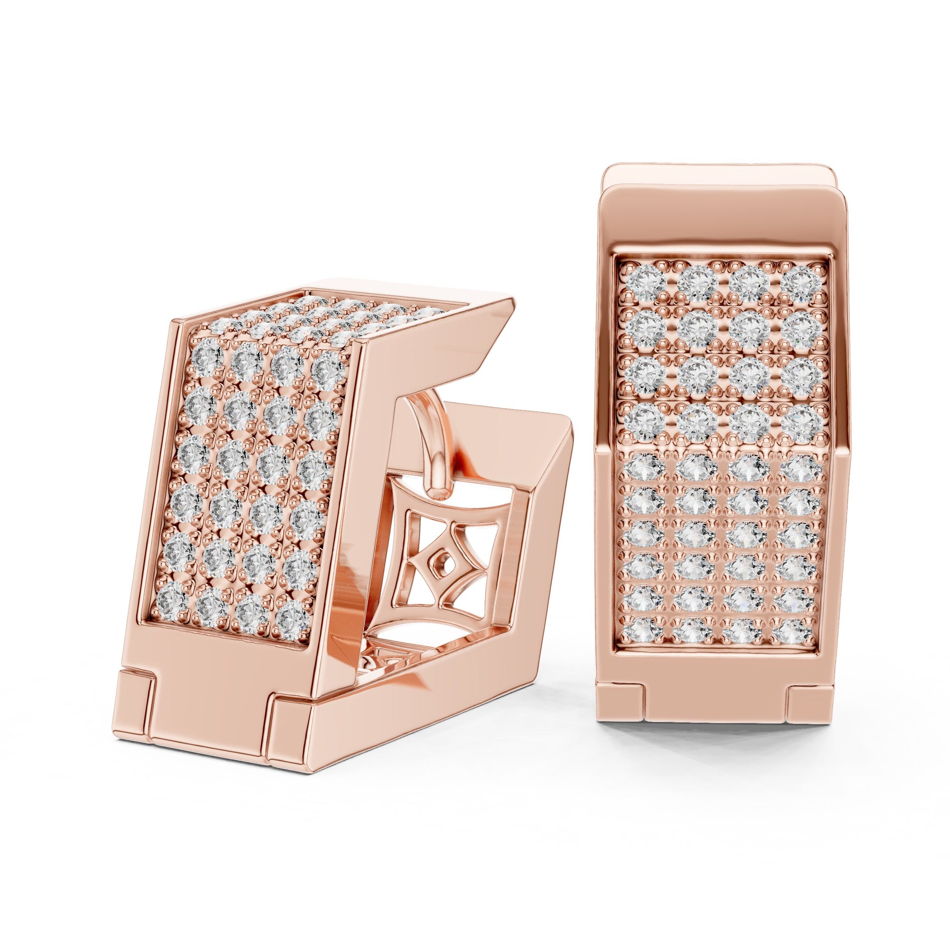 Round Huggie Lab Grown Diamond Earrings