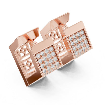 Round Huggie Lab Grown Diamond Earrings