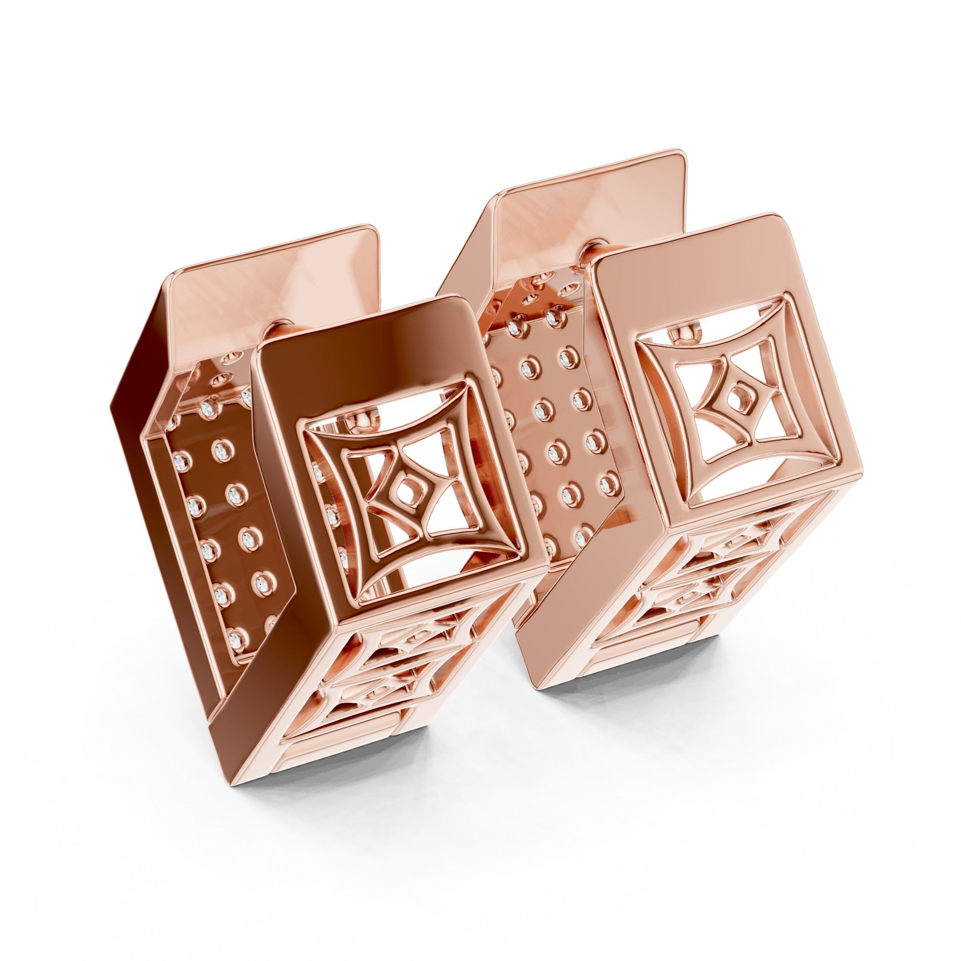 Round Huggie Lab Grown Diamond Earrings