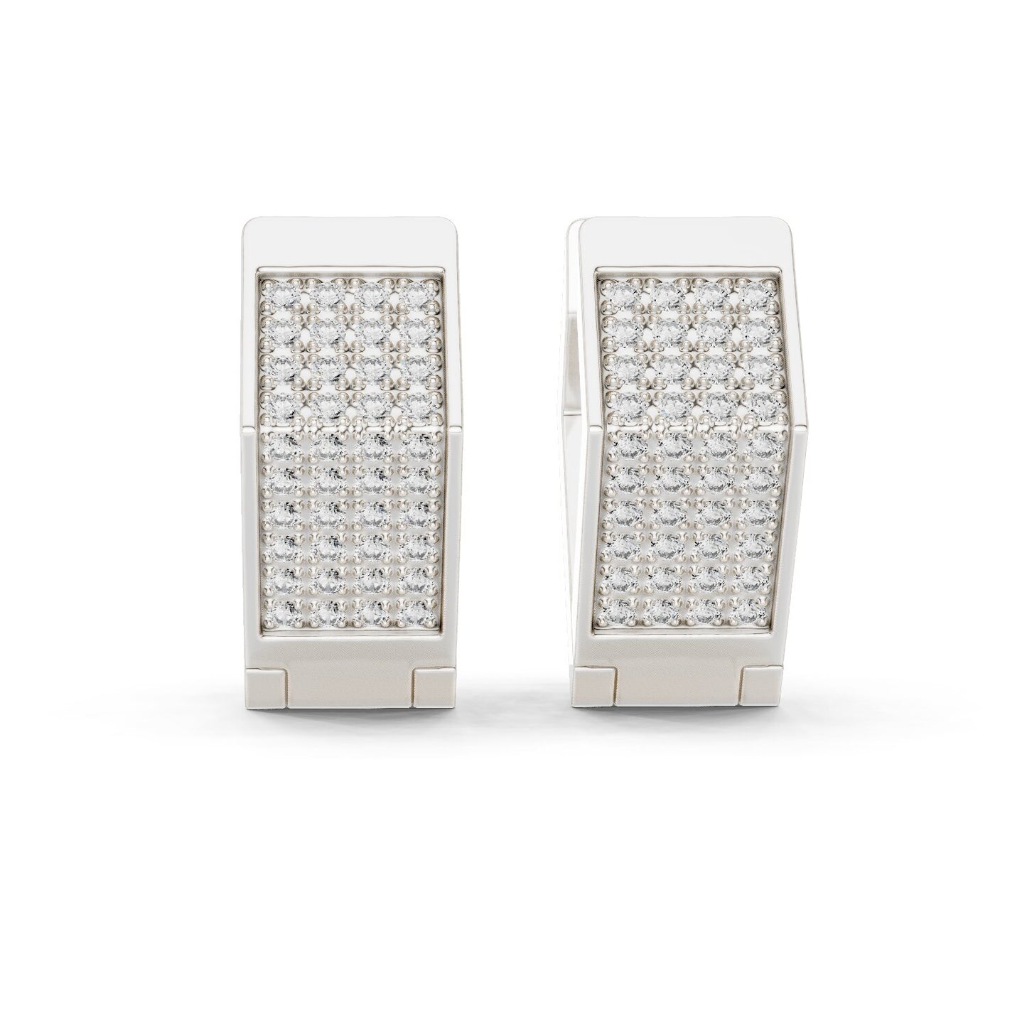 Round Huggie Lab Grown Diamond Earrings