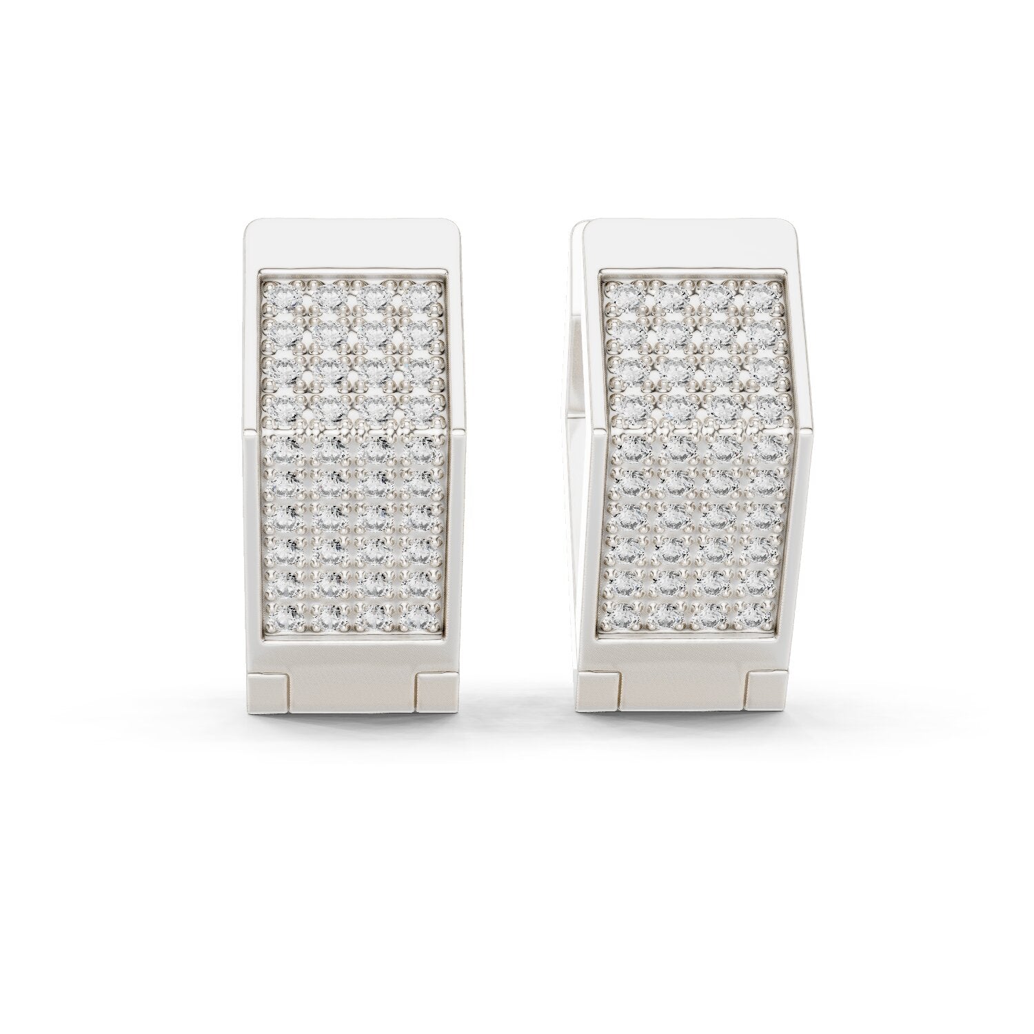 Round Huggie Lab Grown Diamond Earrings