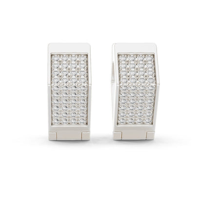 Round Huggie Lab Grown Diamond Earrings