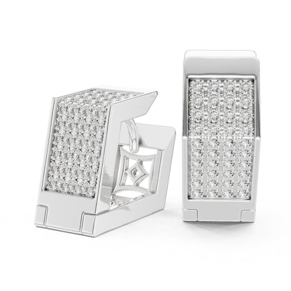 Round Huggie Lab Grown Diamond Earrings