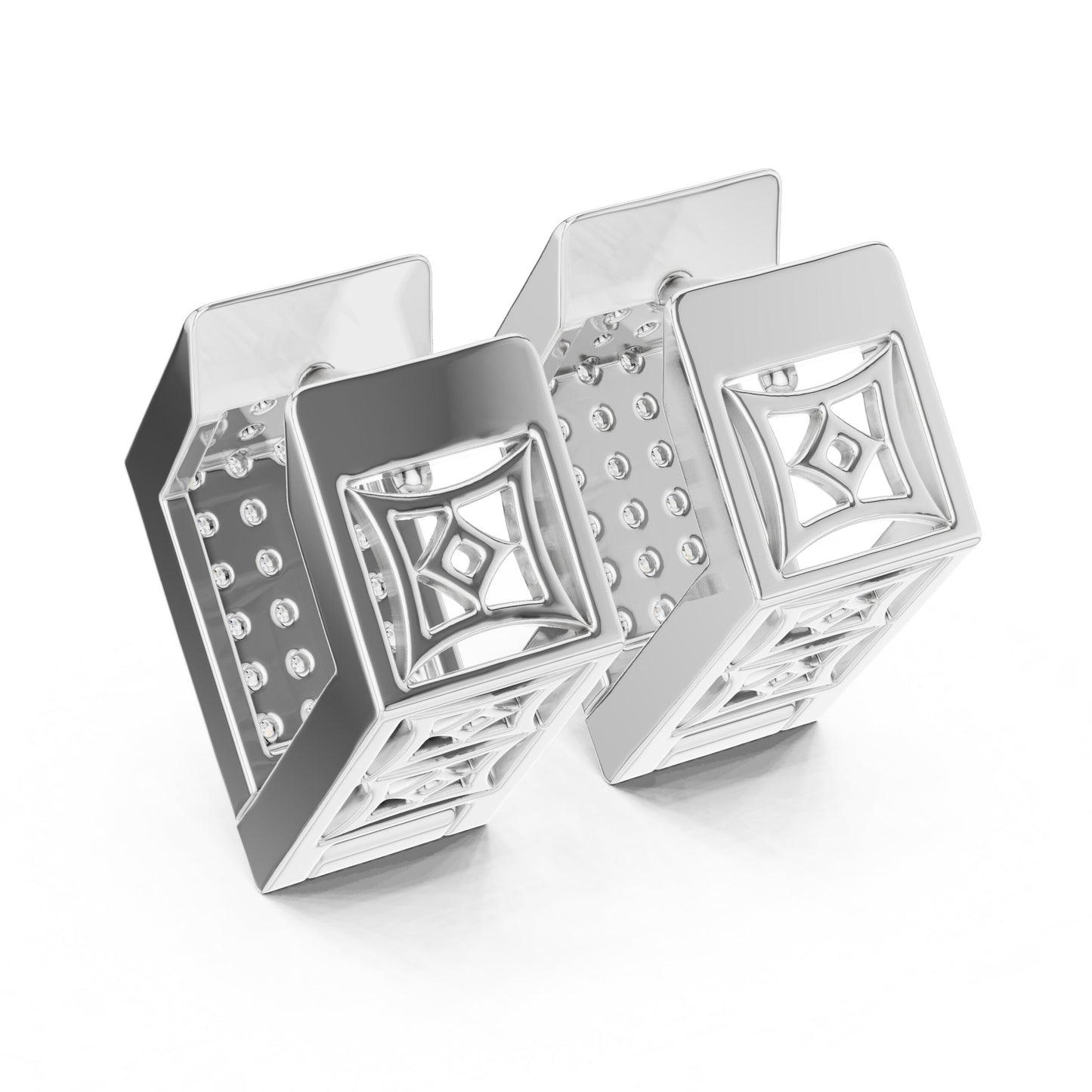 Round Huggie Lab Grown Diamond Earrings