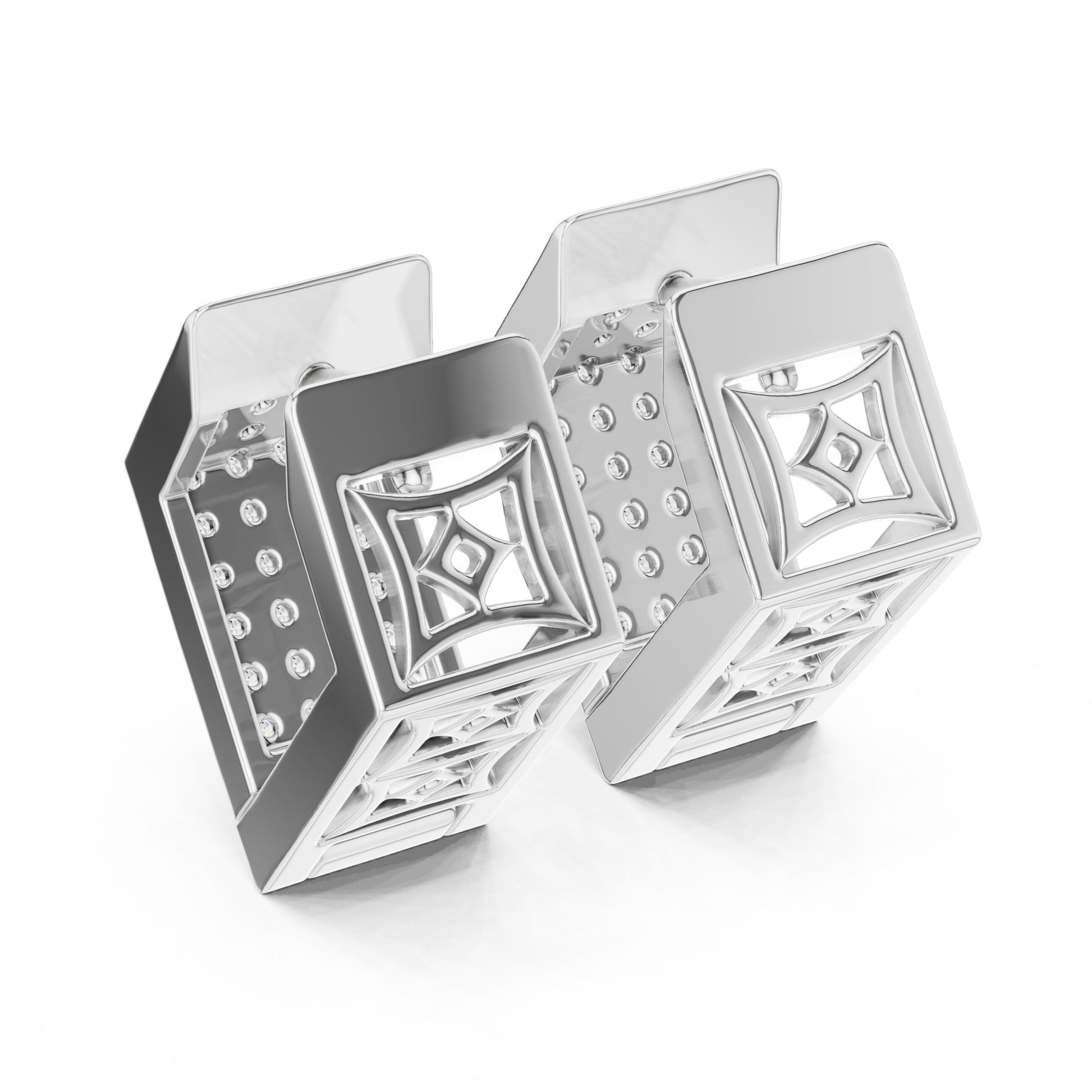 Round Huggie Lab Grown Diamond Earrings