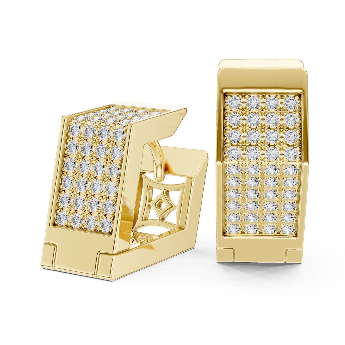 Round Huggie Lab Grown Diamond Earrings