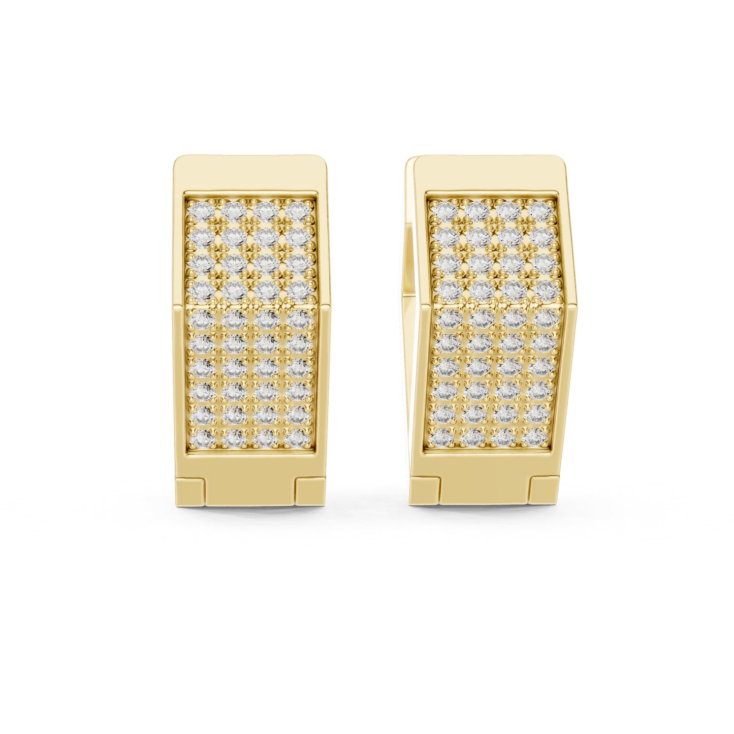 Round Huggie Lab Grown Diamond Earrings