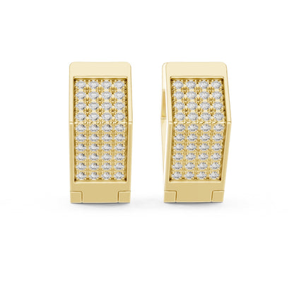 Round Huggie Lab Grown Diamond Earrings