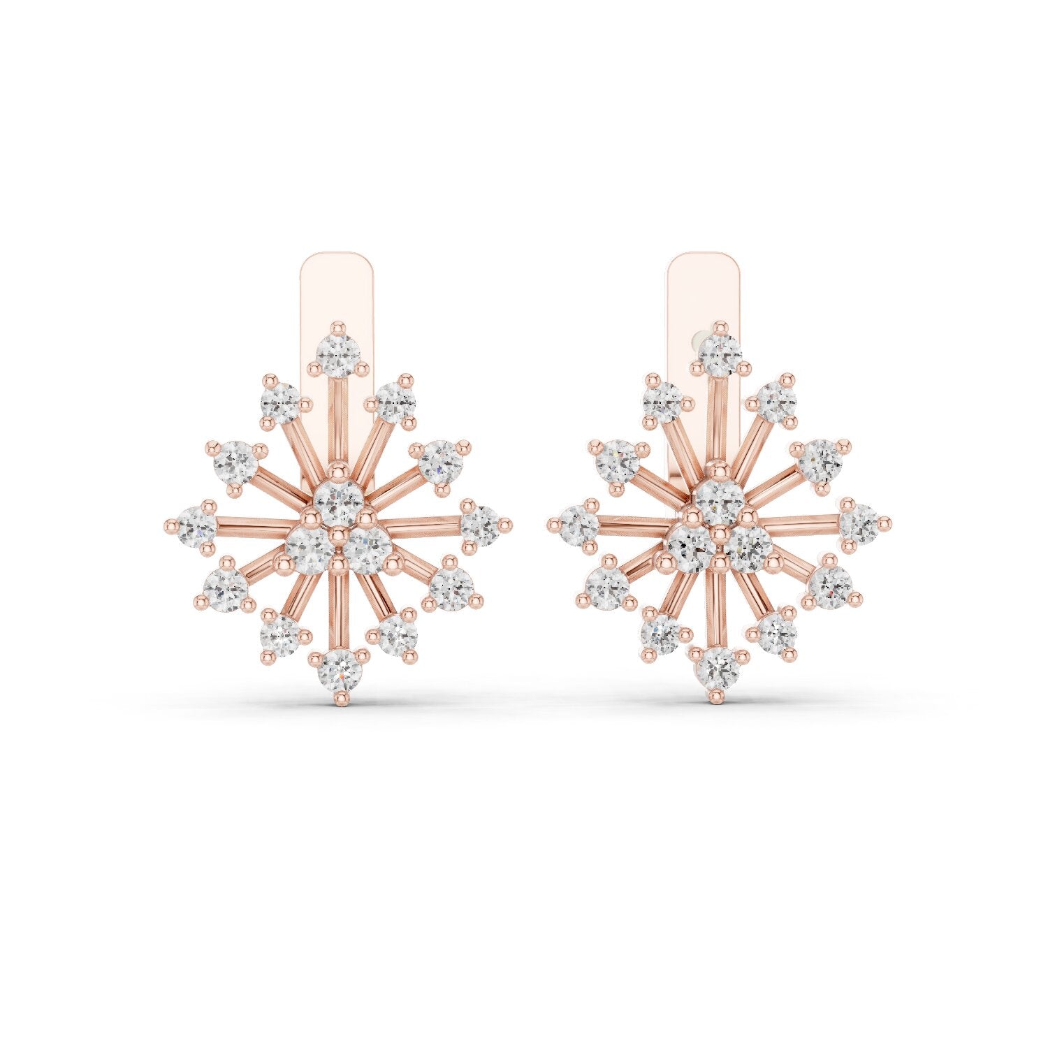 Round Jacket Lab Grown Diamond Earrings