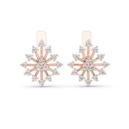 Round Jacket Lab Grown Diamond Earrings
