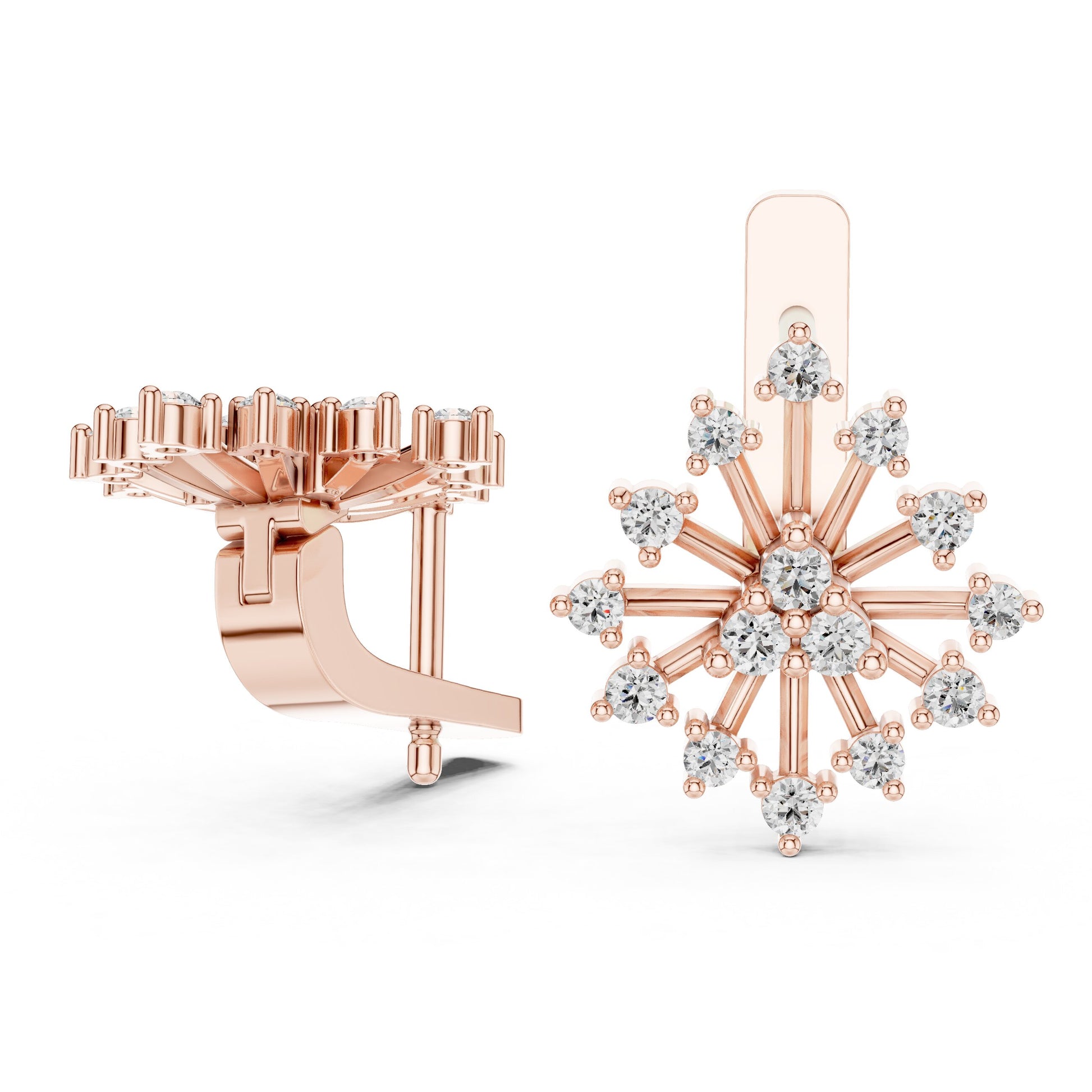 Round Jacket Lab Grown Diamond Earrings