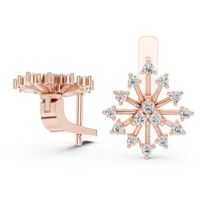 Round Jacket Lab Grown Diamond Earrings