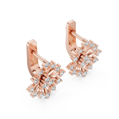 Round Jacket Lab Grown Diamond Earrings