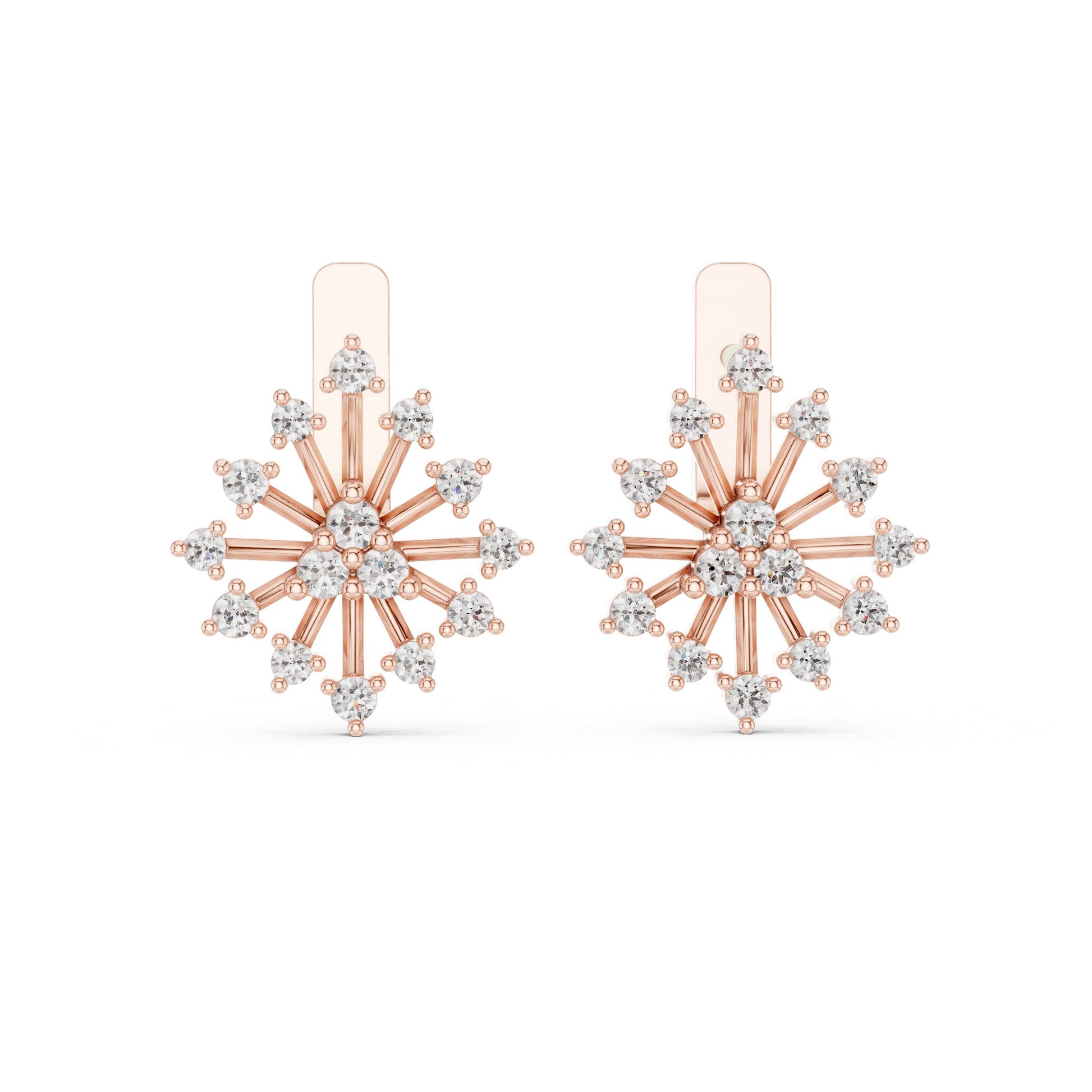 Round Jacket Lab Grown Diamond Earrings